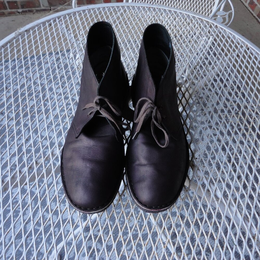CLARKS Originals Desert Brown Leather Chukka Boots Size 12M